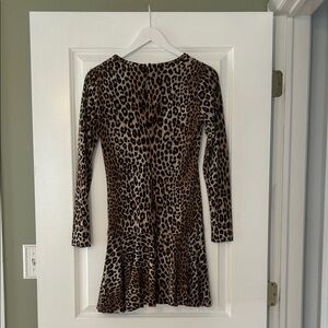 MICHAEL Michael Kors Animal Print Long Sleeve Dress